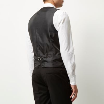 Black skinny waistcoat